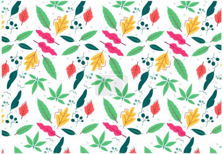 Photo for Painted leaves pattern and background design, flowers pattern design, background pattern, new, design, - Royalty Free Image