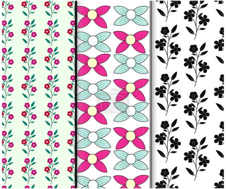 Illustration for Flower  pattern vector design. pattern background - Royalty Free Image