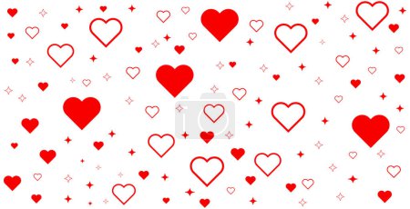Téléchargez les photos : Illustration vectorielle isolée de bordure de bannière de Saint-Valentin - en image libre de droit