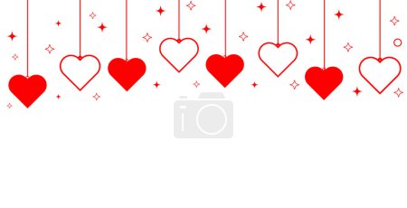 Photo for Valentines Day banner  border isolated vector illustration design - Royalty Free Image