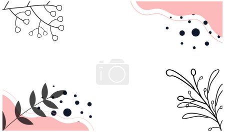 Téléchargez les illustrations : Fluide floral Pastel coloré esthétique. Conception vectorielle de fond minimale dessinée à la main - en licence libre de droit