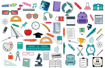 Photo for Back To School set vector Images design - Royalty Free Image