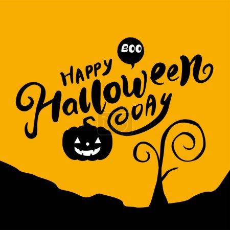Illustration for Halloween Calligraphic Designs text - Royalty Free Image