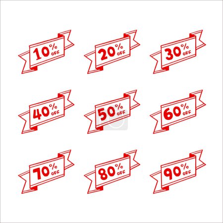 Illustration for Percent discount sign icon. Sale symbol. Special offer label. - Royalty Free Image