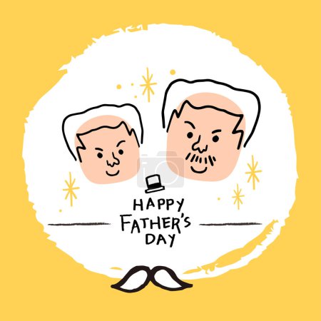 Illustration for Vector illustration of joyous celebration of Happy Father's Day - Royalty Free Image