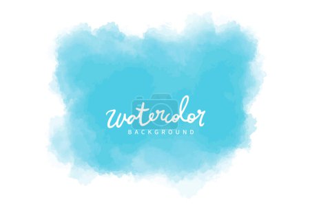 Illustration for Blue watercolor paint stroke background vector illustration - Royalty Free Image