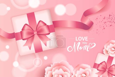 Illustration for Vector illustration of joyous celebration of Happy Mother's Day - Royalty Free Image