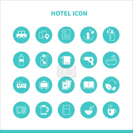 Ilustración de Icono minimalista para alojamiento en familia o logotipo del hotel, ilustración vectorial - Imagen libre de derechos