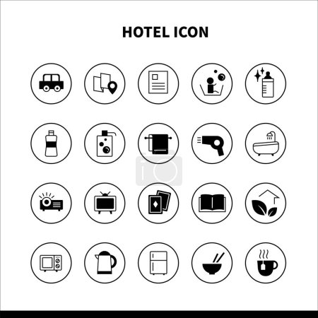 Téléchargez les illustrations : Icône minimaliste pour hébergement chez l'habitant ou logo de l'hôtel, illustration vectorielle - en licence libre de droit