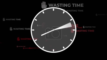 Photo for Time wasting concept, infographic representing time going quickly - Royalty Free Image