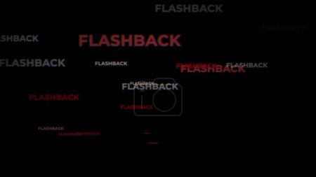 Foto de Flashback typography Contexts With Alpha Channel Against Dark Background (en inglés). Gráficos digitales - Imagen libre de derechos