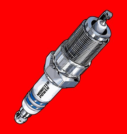 spark plug vector template for graphic design