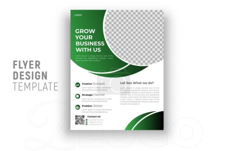 Illustration for Modern Corporate flyer design template set, business flyer layout editable vector, A4 size company leaflet, pamphlet, poster design - Royalty Free Image