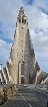 Photo for Island, Reykjavik sigh the Hallgrmskirkja cathedral - Royalty Free Image