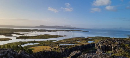 Photo for Island, westisland, reykjavik, the American and Eurasian continental plates, thingvellir, Loegberg - Royalty Free Image