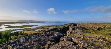 Photo for Island, westisland, reykjavik, the American and Eurasian continental plates, thingvellir, Loegberg - Royalty Free Image