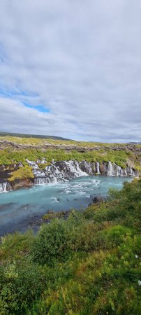 Photo for Island, Waterfall, The amazing Hraunfossar - Royalty Free Image