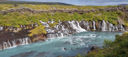 Photo for Island, Waterfall, The amazing Hraunfossar - Royalty Free Image