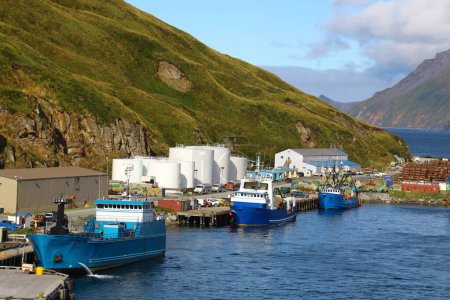 Téléchargez les photos : Port de Dutch Harbor, Unalaska, Alaska, Îles Aléoutiennes, États-Unis - en image libre de droit
