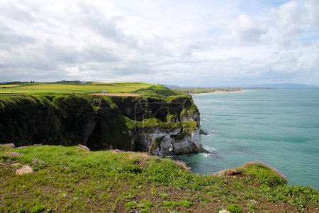 The highly rugged north coast between the villages of Portballintrae and Portrush in County Antrim, Northern Ireland
