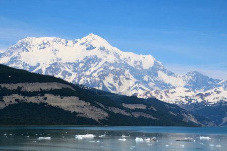 Mount Saint Elias in Alaska photographed from Icy Bay, Alaska, United States