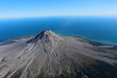 Mount St. Augustine is an active volcano in the Chigmit Mountains of the Aleutian chain on Augustine Island, United States  