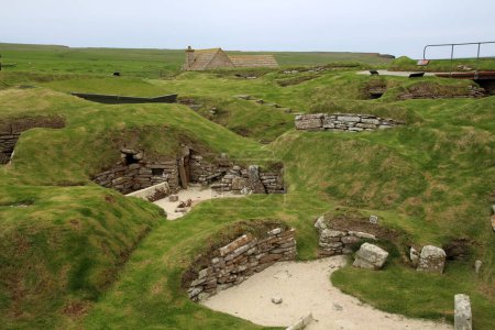 Skara Brae ist eine neolithische Siedlung auf den Orkney-Inseln, Schottland