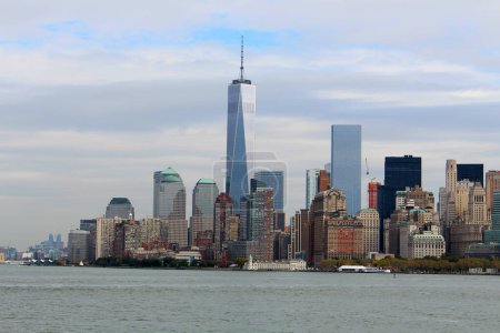 Photo for The Skyline New York photographed from the ferry to Staten Island - Royalty Free Image