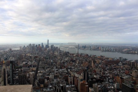 Photo for Manhattan New York District from above photographed from the Empire State Building - Royalty Free Image