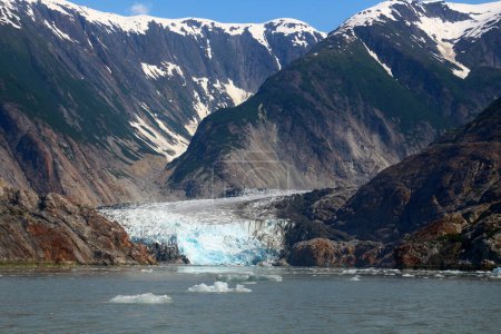 Alaska, Glaciar Sawyer en el fiordo del brazo Tracy en las cordilleras fronterizas de Alaska