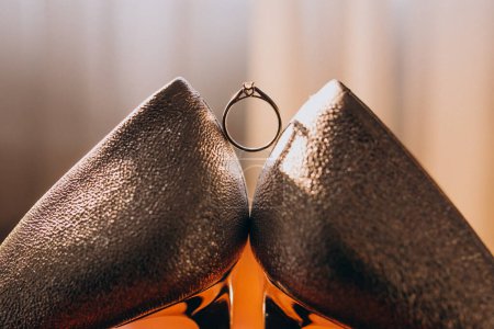Photo for Wedding high heels shoes isolated - Royalty Free Image