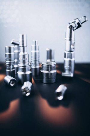 Photo for Set of tools and bolts isolated on a background - Royalty Free Image