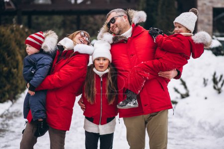Photo for Family outside in winter - Royalty Free Image
