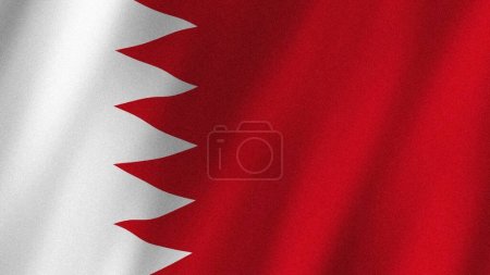 Photo for Bahrain flag waving in the wind. Flag of Bahrain images - Royalty Free Image