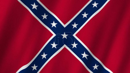 Téléchargez les photos : Drapeau des États confédérés d'Amérique images agitant dans le vent. Etats confédérés d'Amérique Drapeau images - en image libre de droit
