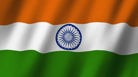 India flag waving in the wind. Flag of India images