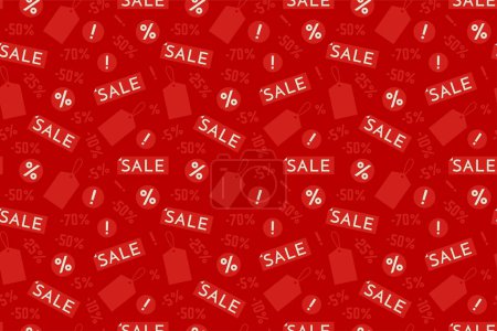 Vintage sale background with red elements pattern