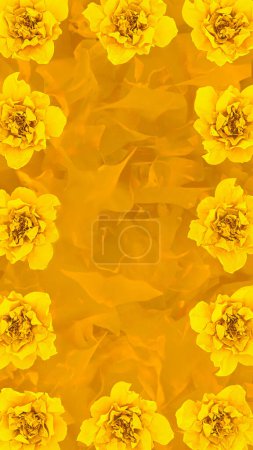Téléchargez les photos : Vibes d'été avec un fond de fleurs jaunes captivantes - en image libre de droit