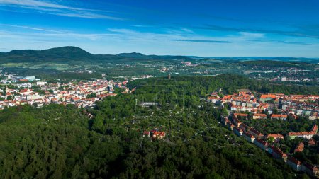 Birds Eye View of Walbrzych Town Surrounded by Trees
