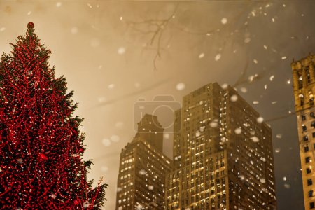 Téléchargez les photos : Noël à New York, Noël dans la grande ville, Noël, vacances, décorations de Noël - en image libre de droit