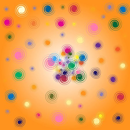 Abstract background with circles, multi-colored, seamless pattern.