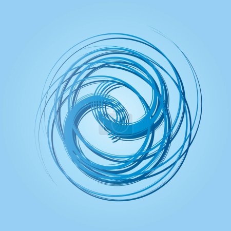 abstract blue swirl illustration logo banner