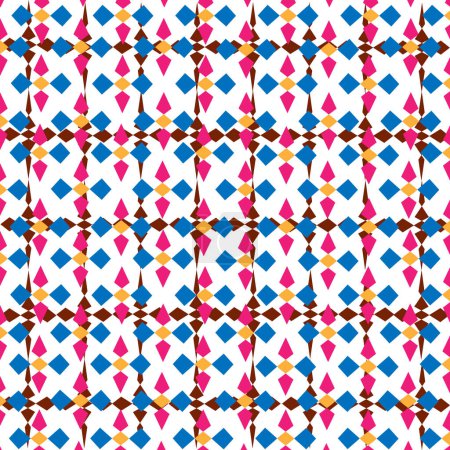Ilustración de un patrón geométrico multicolor