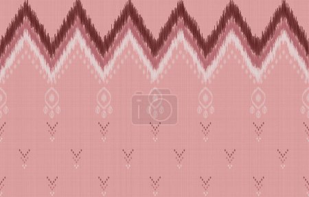 Rosa Textur, rosa geomatrische ethnische orientalische Ikat nahtlose Muster traditionelles Design für Textilien, Banner, Tapeten, Verpackung.