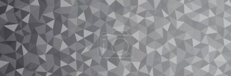 Ilustración de Vector abstracto irregular fondo poligonal - triángulo bajo patrón de poli - Gradiente gris espectro de color - holograma - Imagen libre de derechos