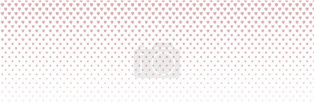 Photo for Blended  doodle red heart line on white for pattern and background, Valentine's background, halftone effect. - Royalty Free Image