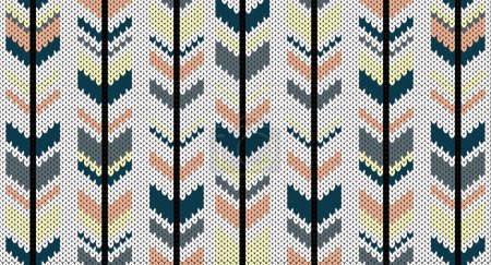 Arrow knitted pattern.Festive Sweater Design. Seamless Knitted Pattern