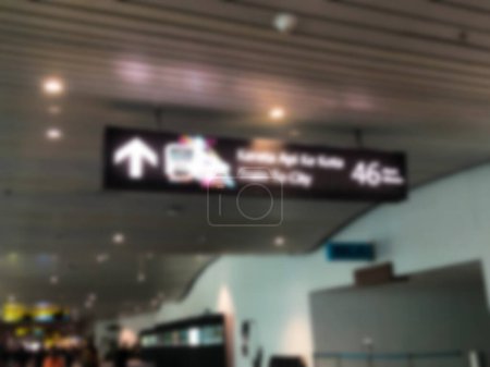 Téléchargez les photos : Jakarta, Indonésie, Janvier 2022 - Image floue Instructions à l'aéroport Soekarno Hatta-2.jpg - en image libre de droit
