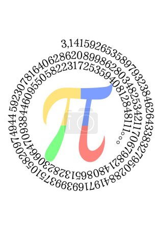 Pi Constant Illustration with Mathematical Art