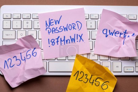 Photo for Strong and weak password. Time to change the access password - Royalty Free Image
